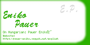 eniko pauer business card